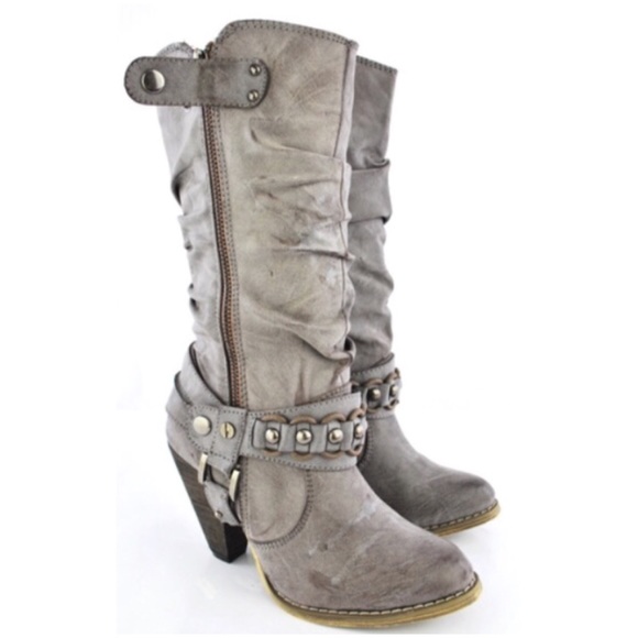 Very Volatile Shoes - Very Volatile Phoenix Grey High Heel Boots